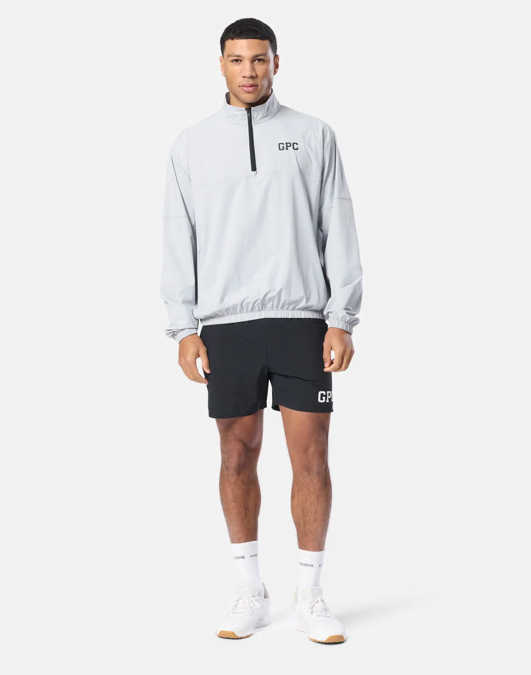 GPC Train Half Zip Jacket in Stone Grey sold by Gym+Coffee product image thumbnail 3