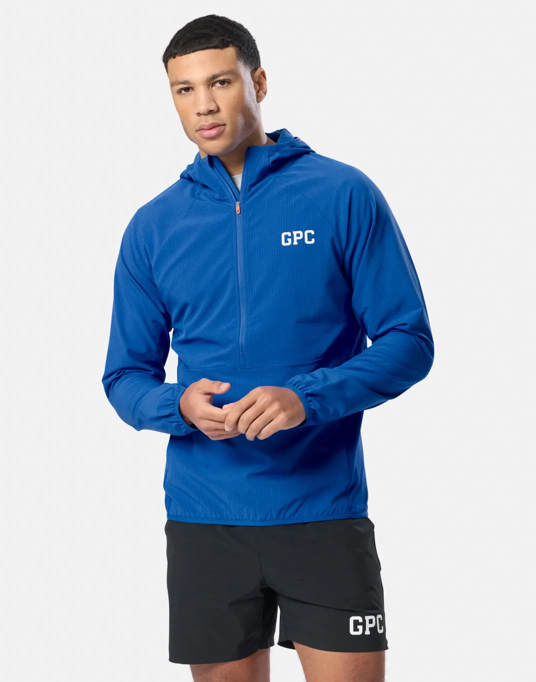 GPC Train Hooded Midlayer in Tidal Blue sold by Gym+Coffee product image thumbnail 2