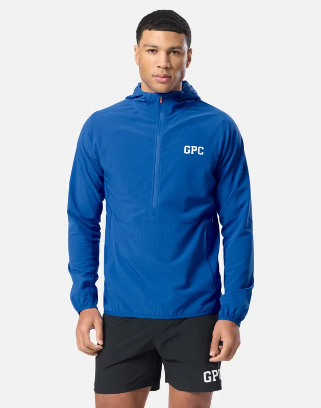 GPC Train Hooded Midlayer in Tidal Blue made by Gym+Coffee