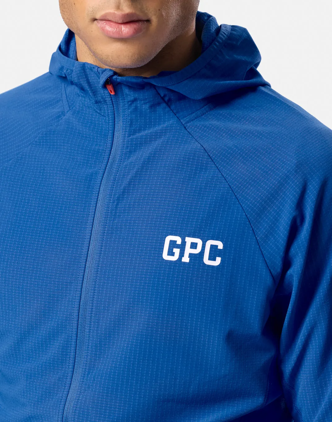 GPC Train Hooded Midlayer in Tidal Blue sold by Gym+Coffee product image thumbnail 5