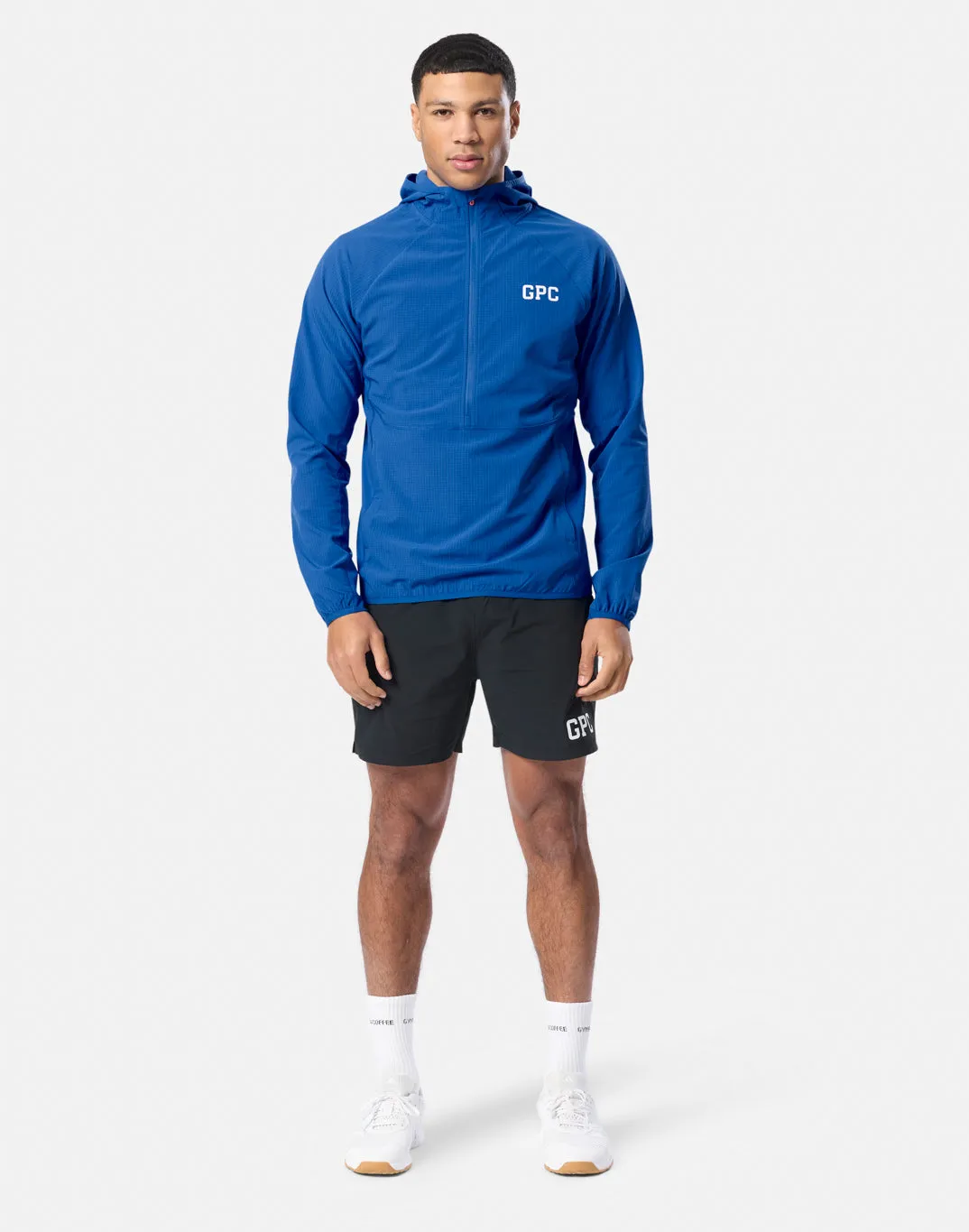 GPC Train Hooded Midlayer in Tidal Blue sold by Gym+Coffee product image thumbnail 3
