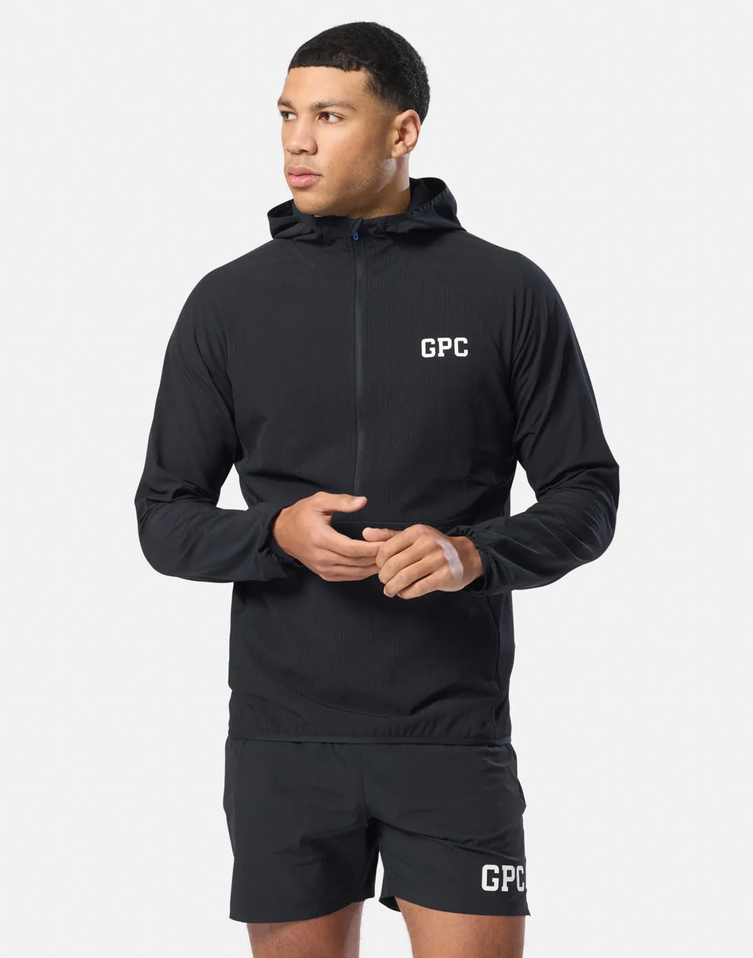 GPC Train Hooded Midlayer in Black sold by Gym+Coffee product image thumbnail 2
