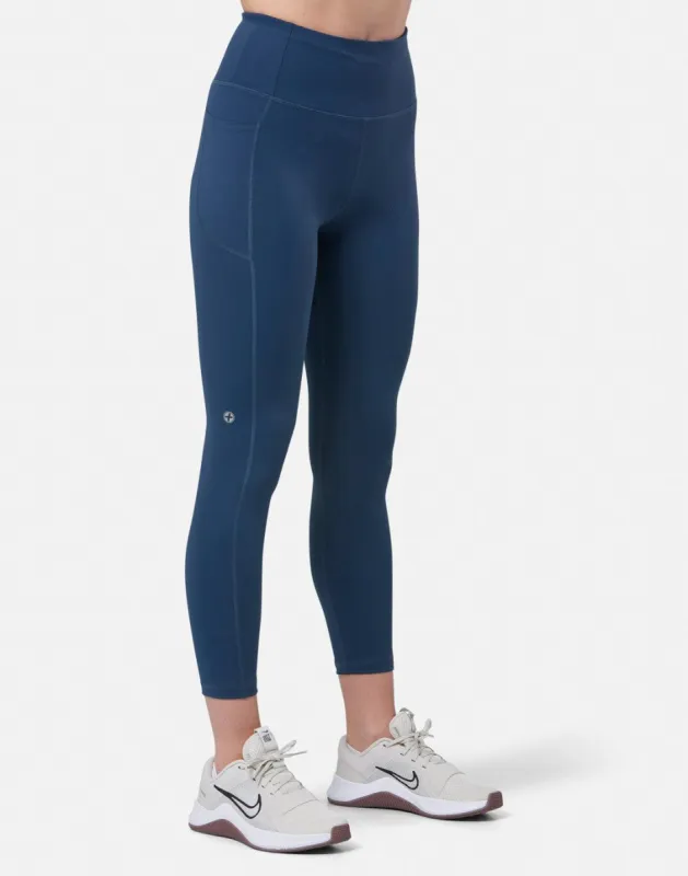 Relentless Legging 7/8 in Petrol Blue sold by Gym+Coffee