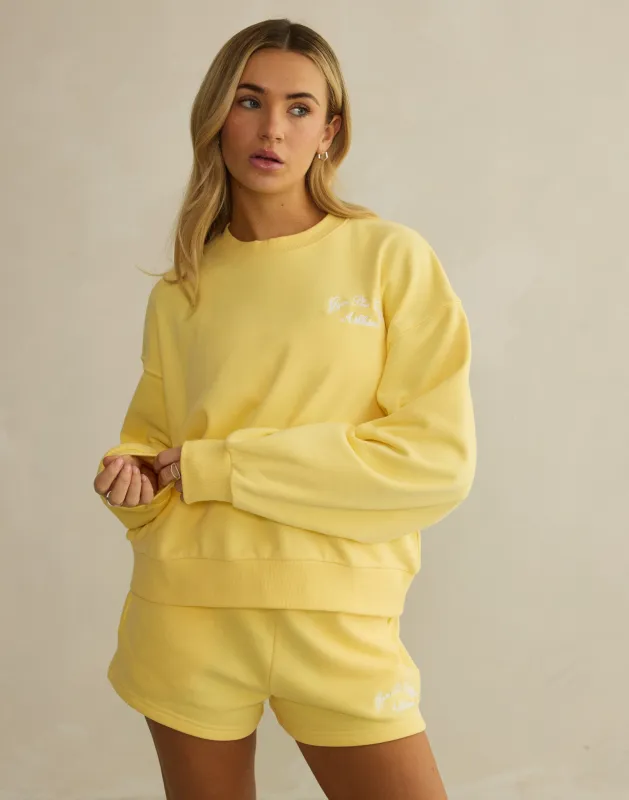 Daily Crewneck in Lemon Sorbet made by Gym+Coffee
