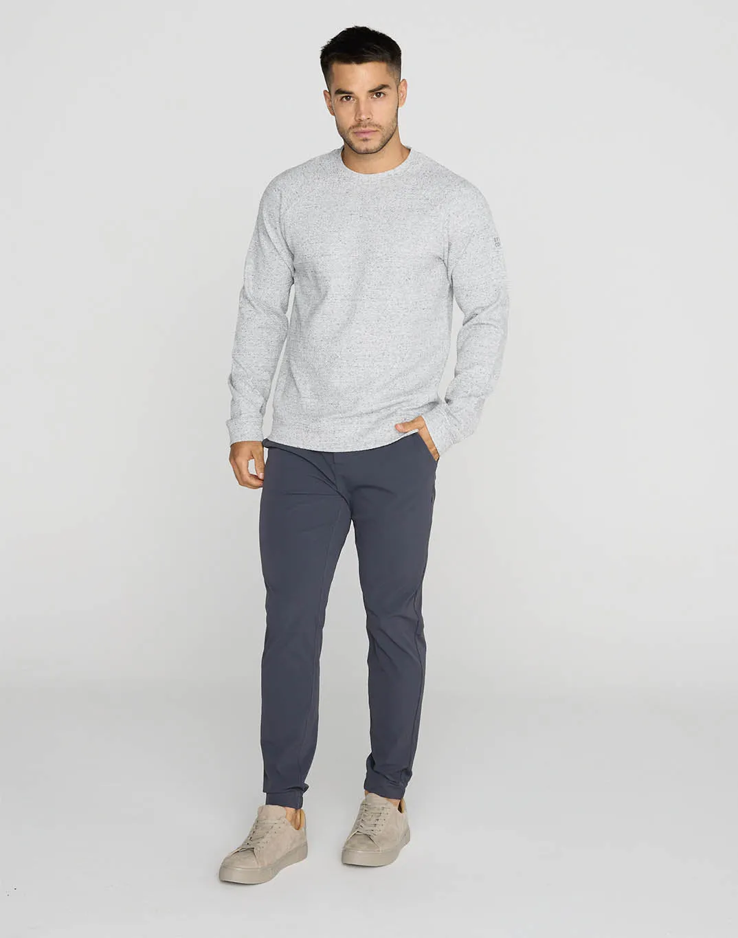 Textured Sweatshirt in Heather Grey sold by Gym+Coffee product image thumbnail 2
