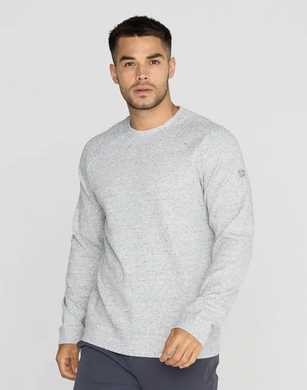 Textured Sweatshirt in Heather Grey made by Gym+Coffee