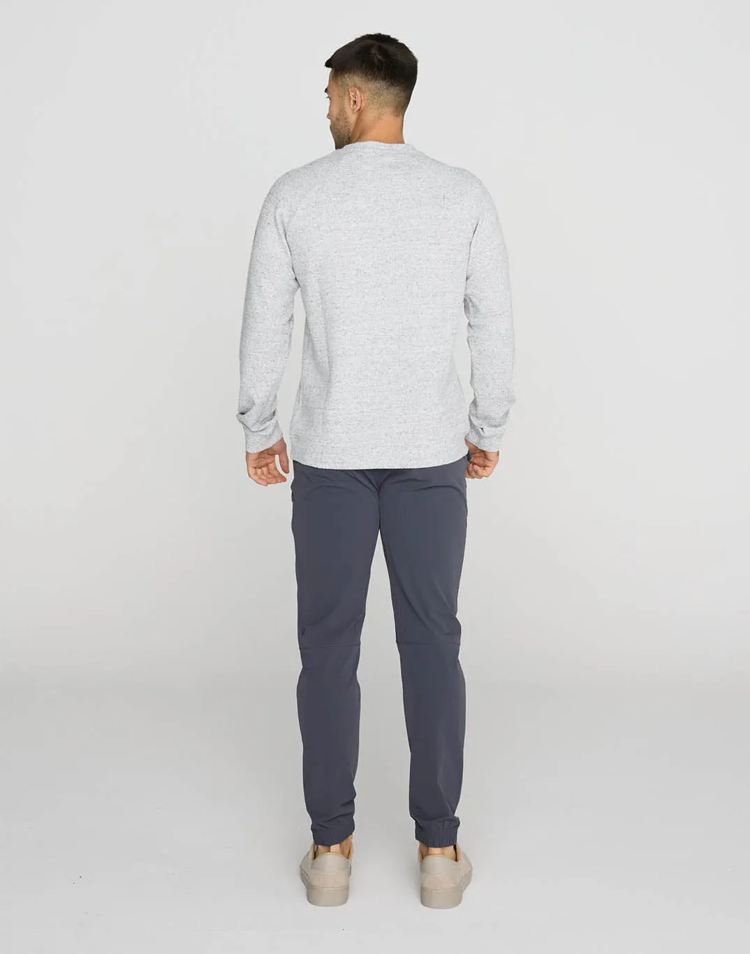 Textured Sweatshirt in Heather Grey sold by Gym+Coffee product image thumbnail 5