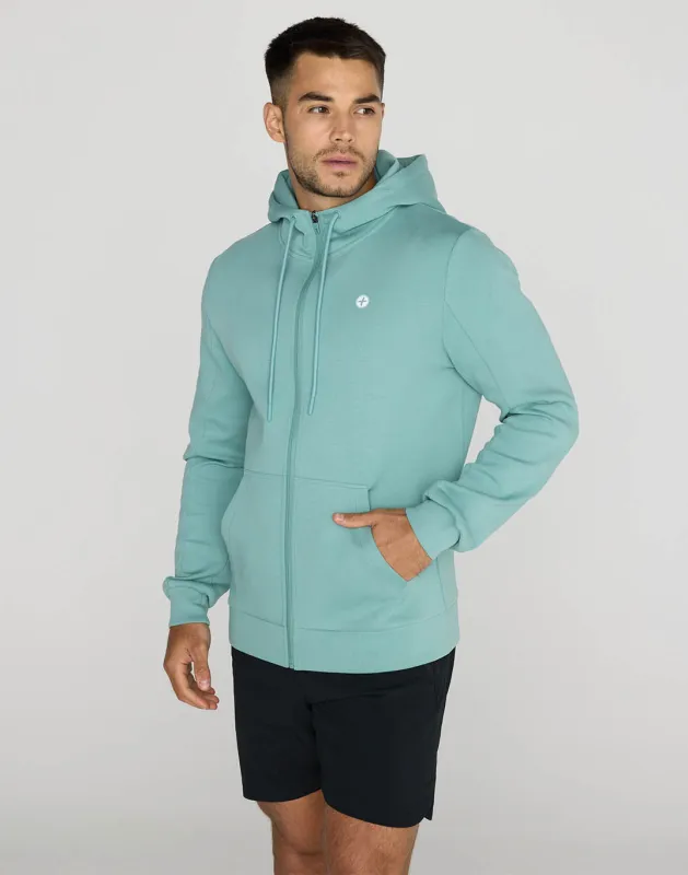 Relentless Zip Hoodie in Fresh Green made by Gym+Coffee