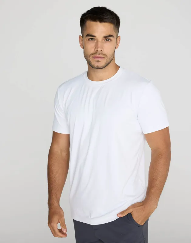 Daily Tee in Ultra White sold by Gym+Coffee