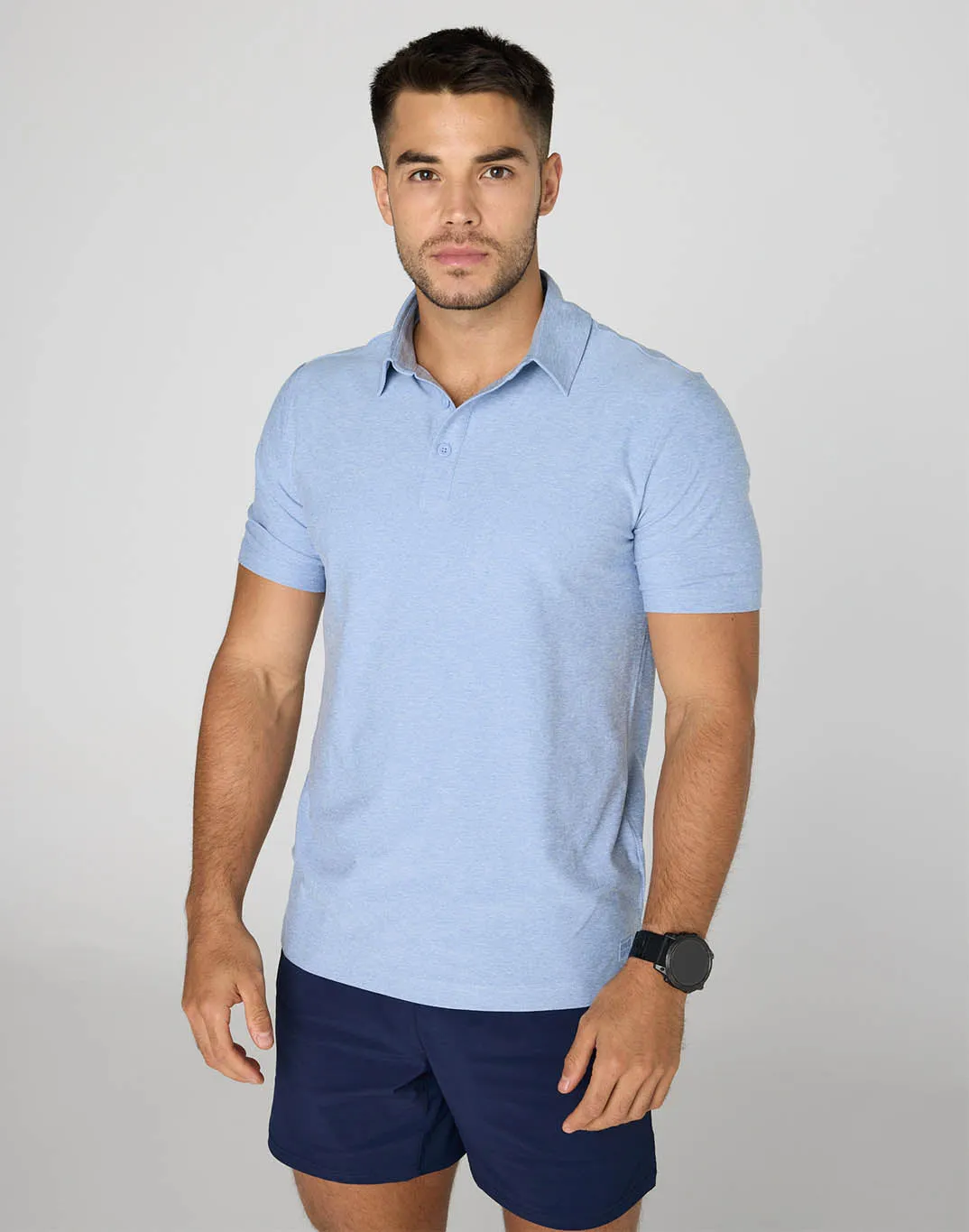 Daily Polo in Cool Blue sold by Gym+Coffee