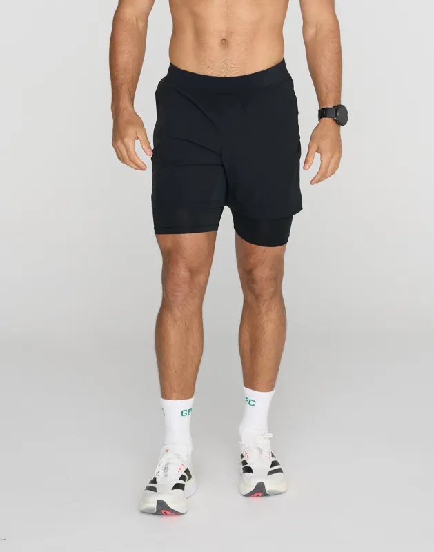 Essential 2in1 6" Shorts in Black made by Gym+Coffee