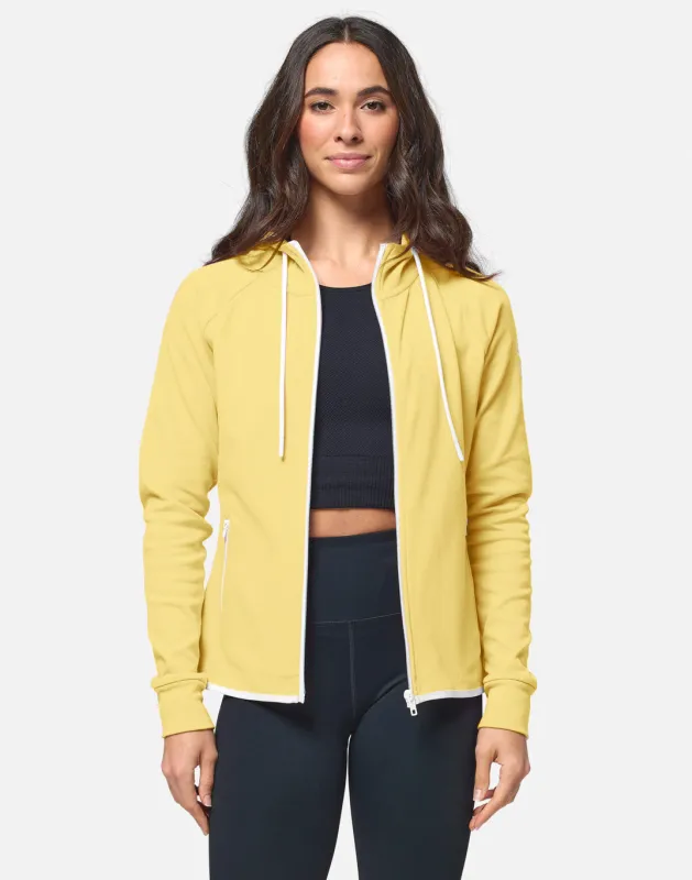 Chill Zip Hoodie in Lemon Sorbet made by Gym+Coffee
