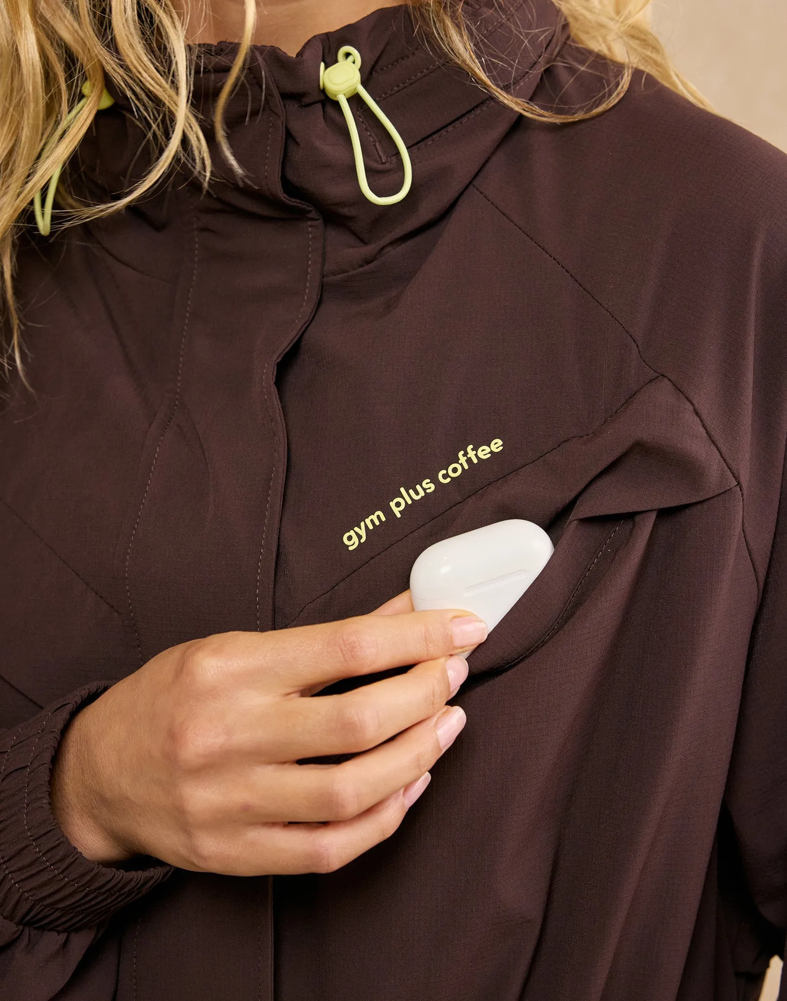 Cinch Windbreaker in Mocha Bean sold by Gym+Coffee product image thumbnail 5
