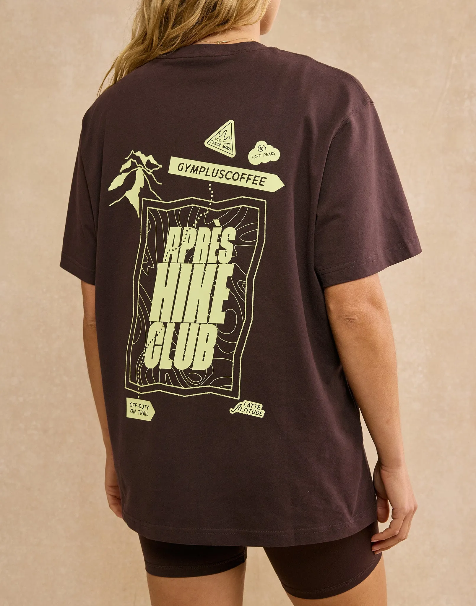 Oversized Print Tee in Mocha Bean sold by Gym+Coffee product image thumbnail 2