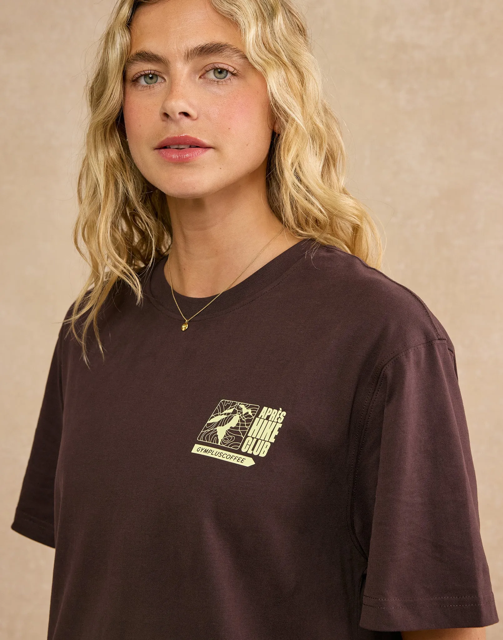 Oversized Print Tee in Mocha Bean sold by Gym+Coffee product image thumbnail 5