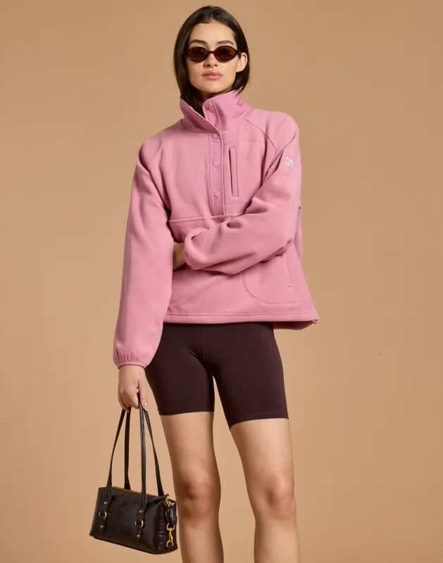 Snap Polar Fleece in Pink Velvet made by Gym+Coffee
