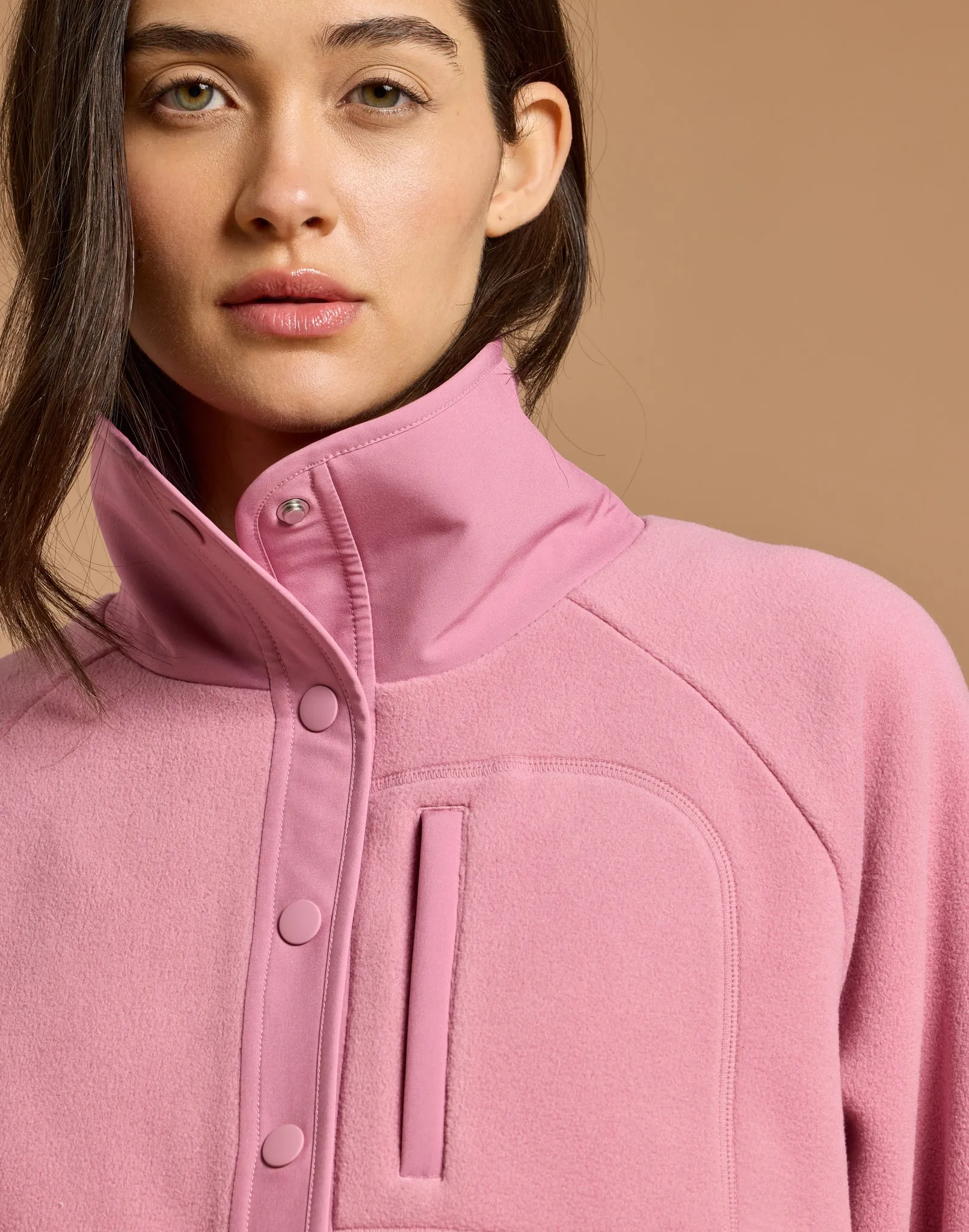 Snap Polar Fleece in Pink Velvet sold by Gym+Coffee product image thumbnail 2