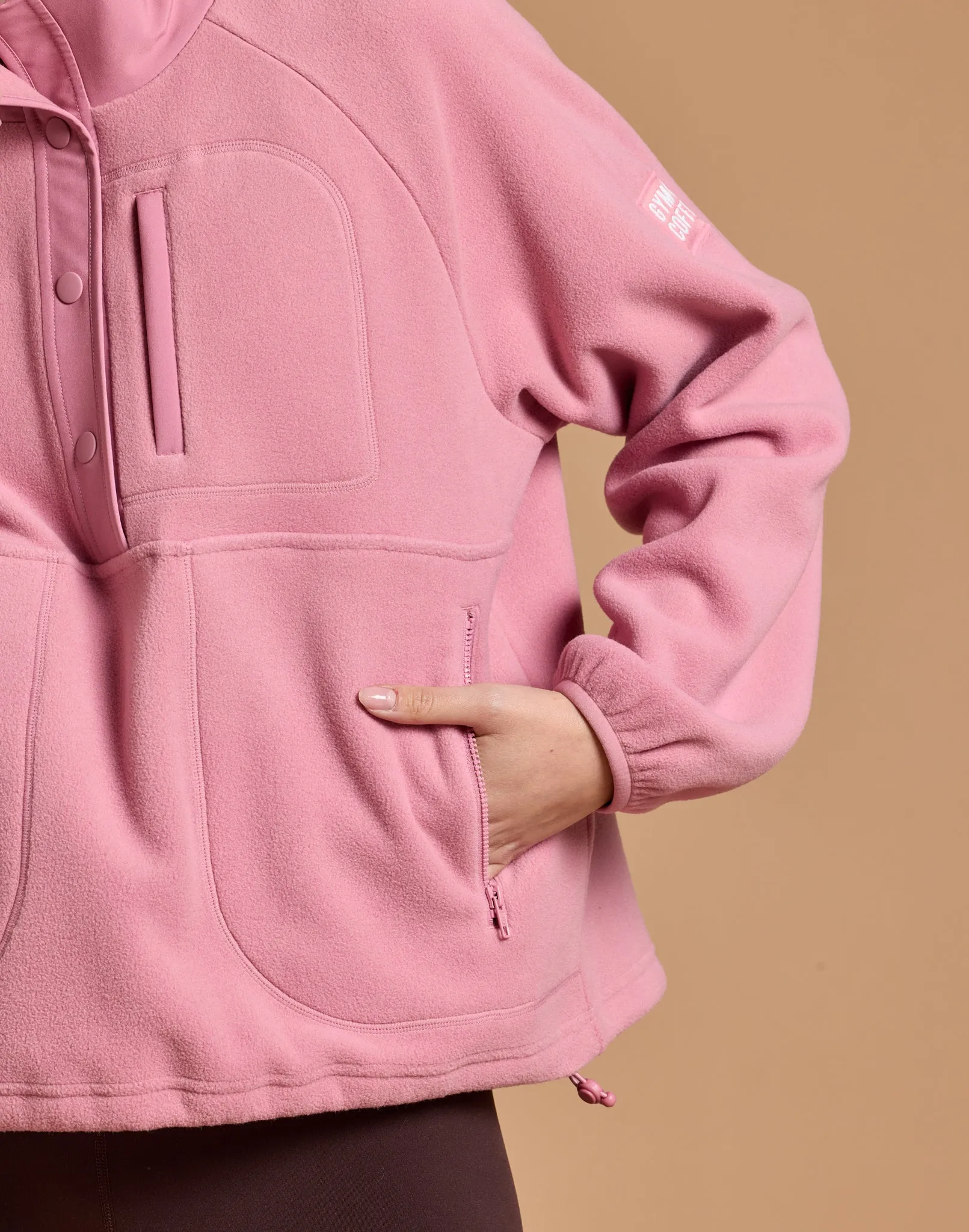 Snap Polar Fleece in Pink Velvet sold by Gym+Coffee product image thumbnail 5