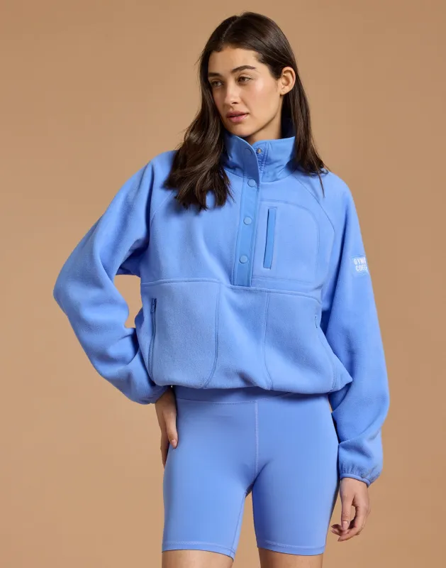 Snap Polar Fleece in Periwinkle Blue made by Gym+Coffee