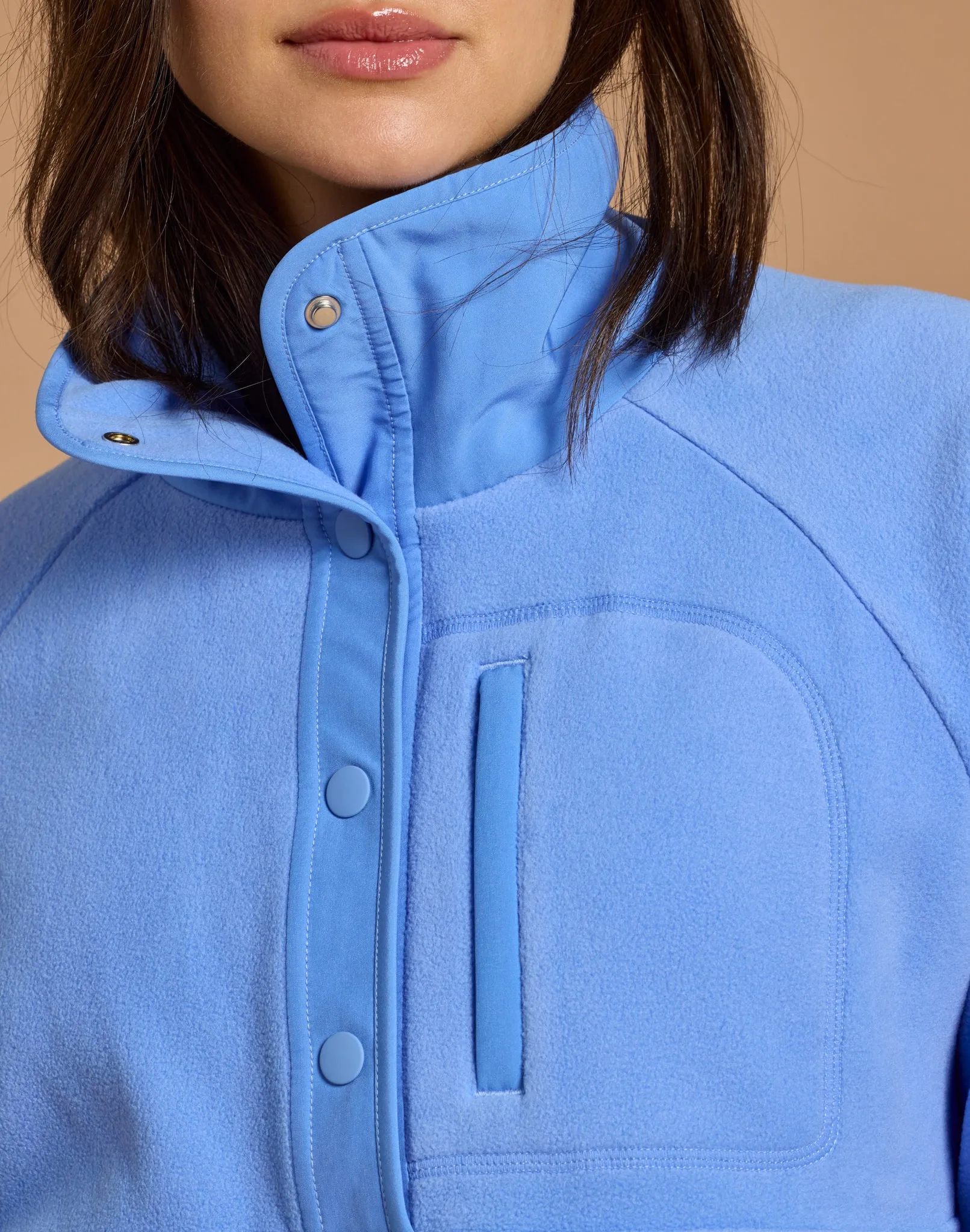 Snap Polar Fleece in Periwinkle Blue sold by Gym+Coffee product image thumbnail 2
