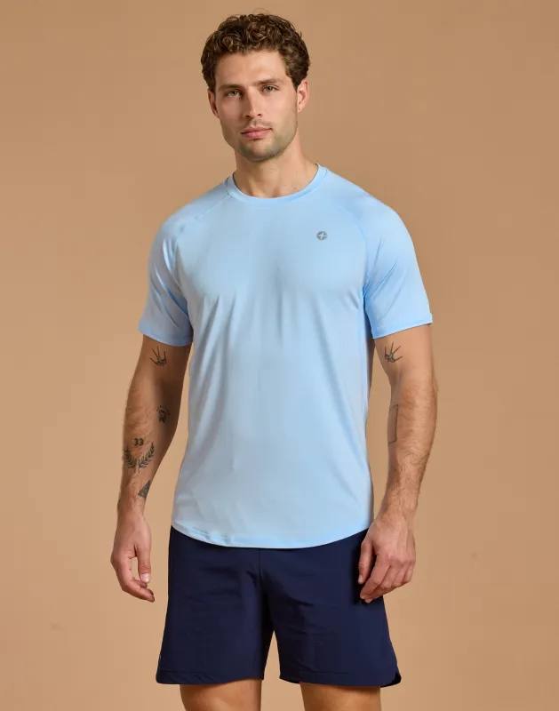 Relentless Tee in Glacial Blue made by Gym+Coffee