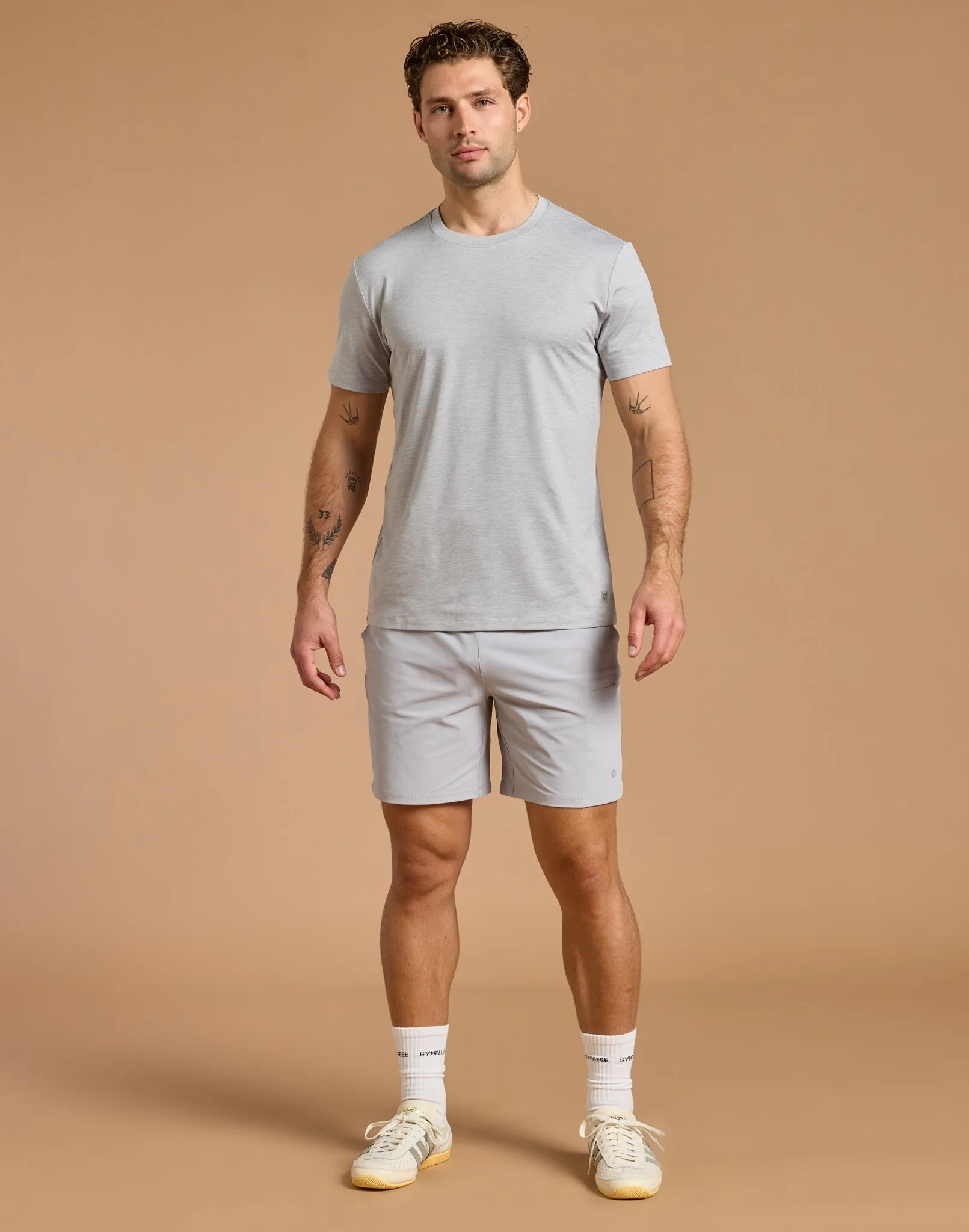 Daily Tee in Stone Grey Marl sold by Gym+Coffee product image thumbnail 3
