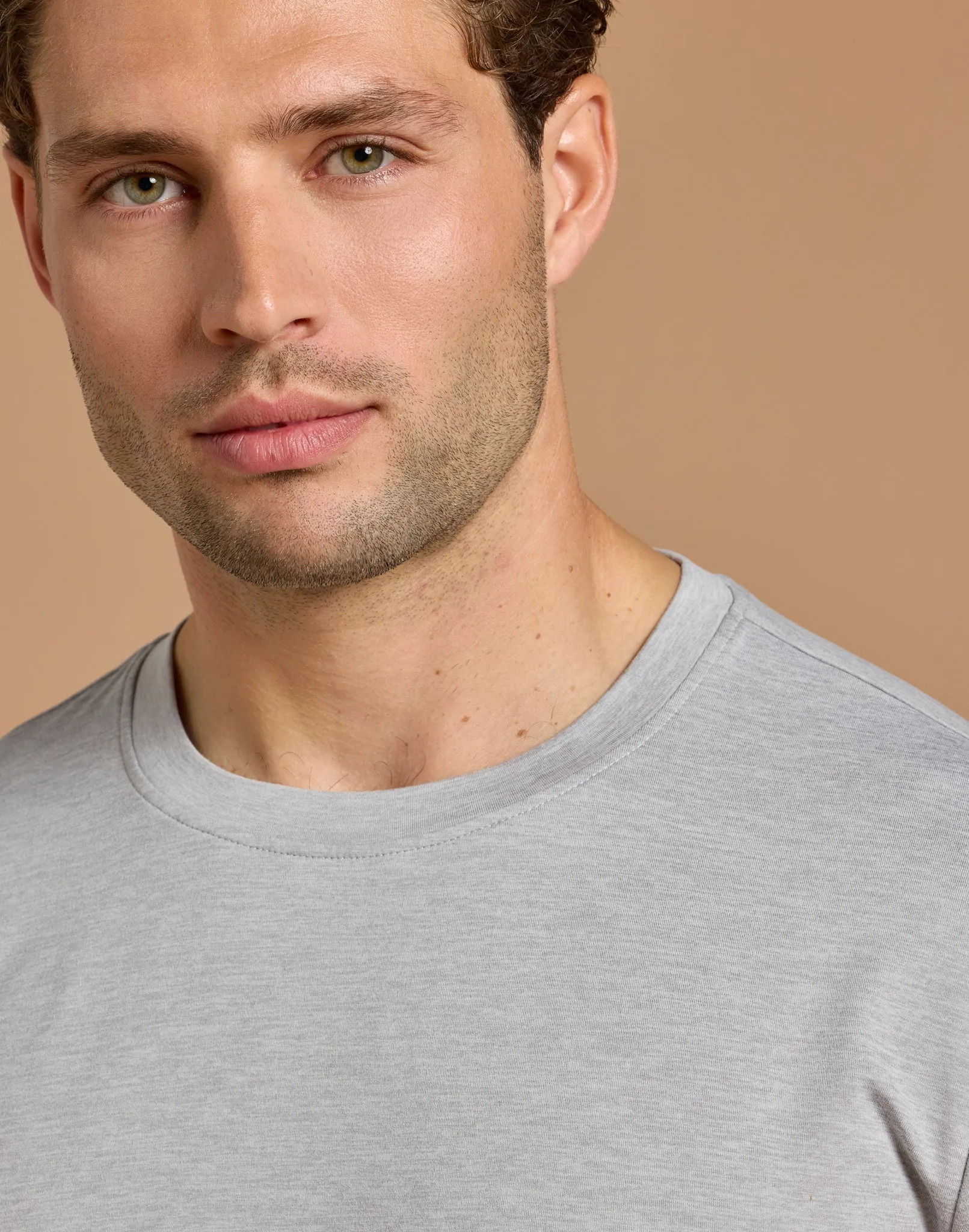 Daily Tee in Stone Grey Marl sold by Gym+Coffee product image thumbnail 2