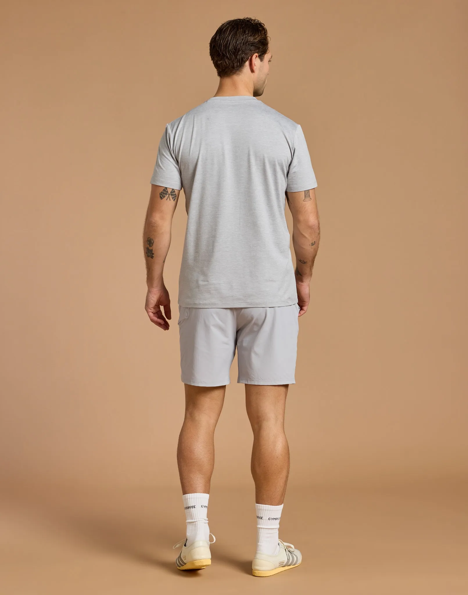 Daily Tee in Stone Grey Marl sold by Gym+Coffee product image thumbnail 4