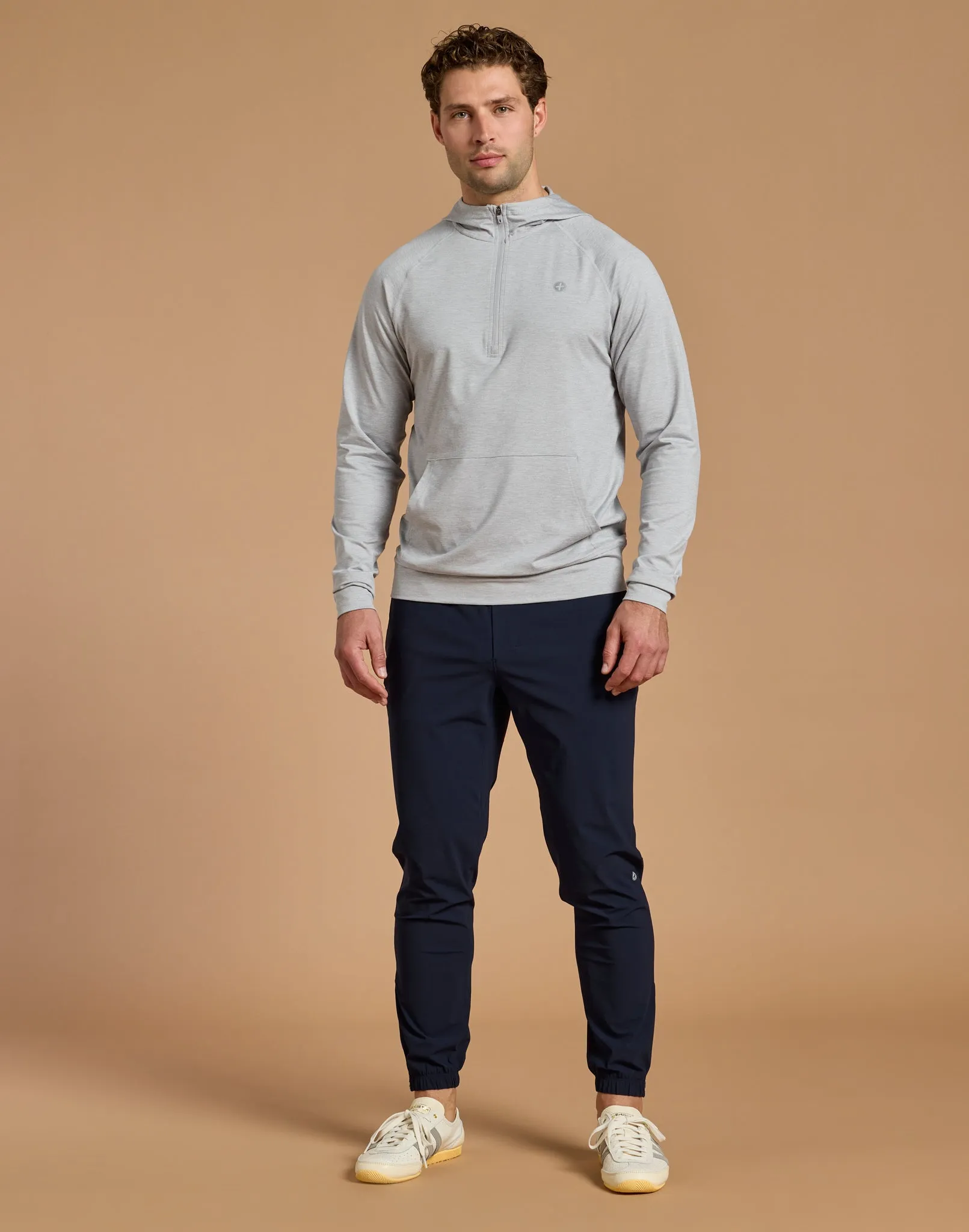 Hoodie in Stone Grey Marl sold by Gym+Coffee product image thumbnail 2