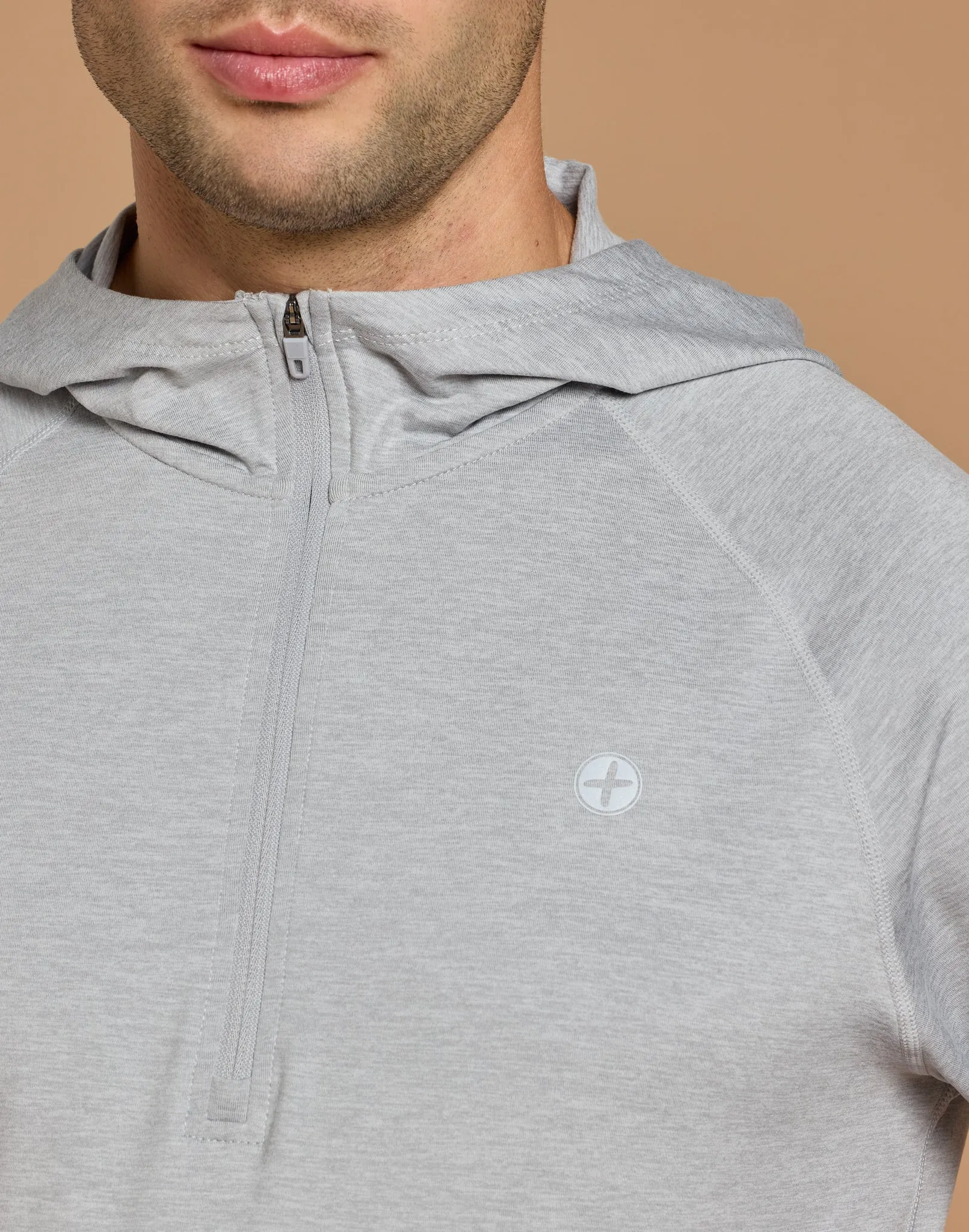 Hoodie in Stone Grey Marl sold by Gym+Coffee product image thumbnail 3