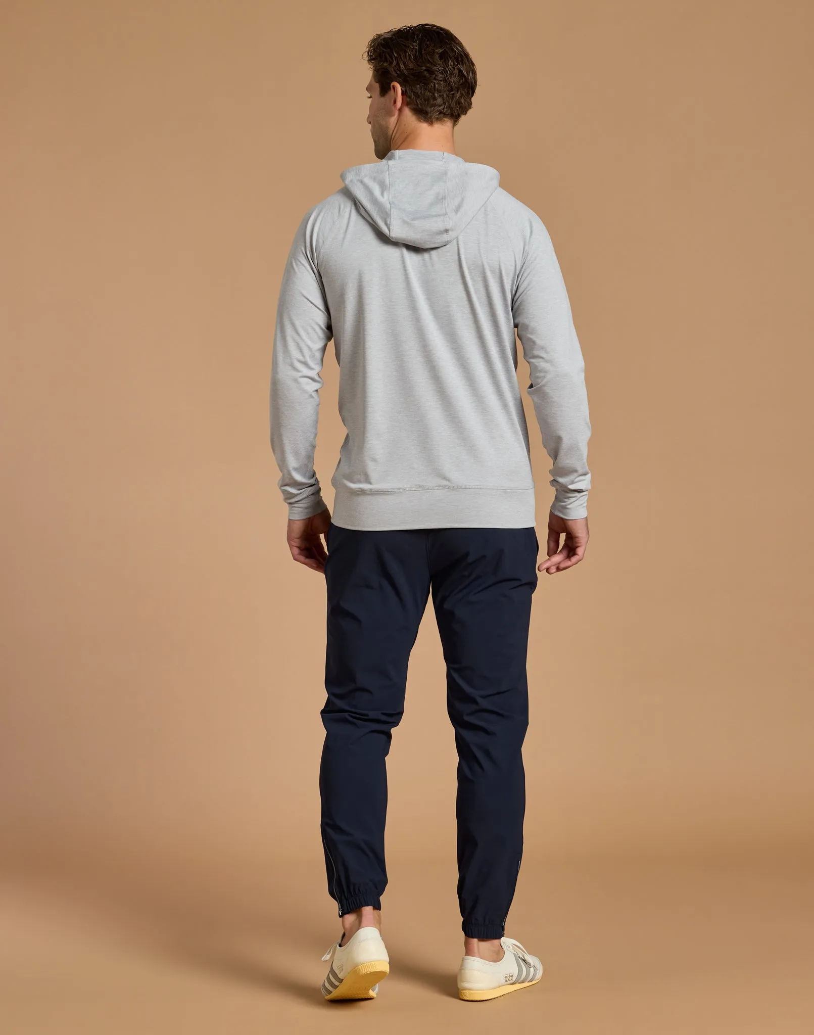 Hoodie in Stone Grey Marl sold by Gym+Coffee product image thumbnail 4