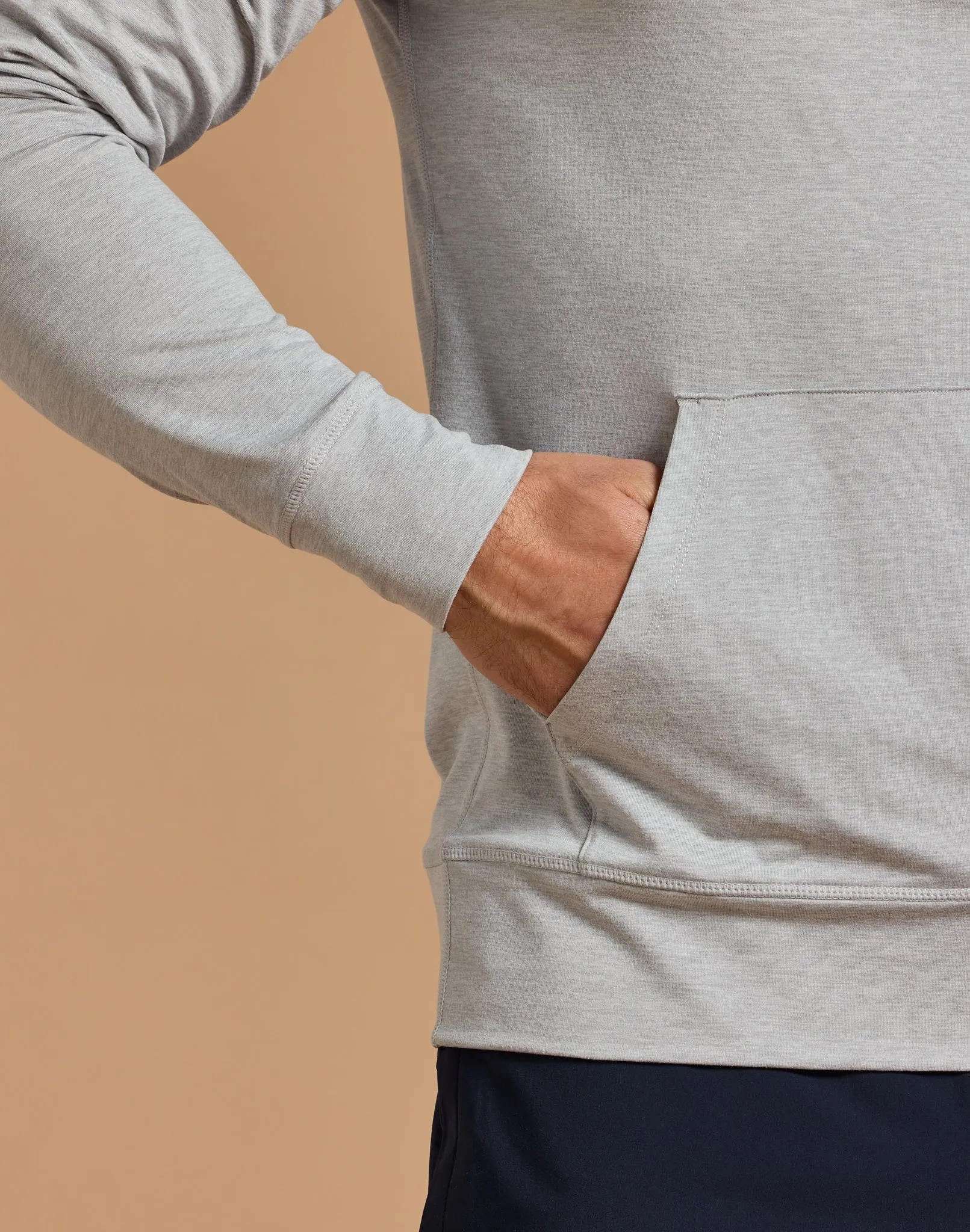 Hoodie in Stone Grey Marl sold by Gym+Coffee product image thumbnail 5