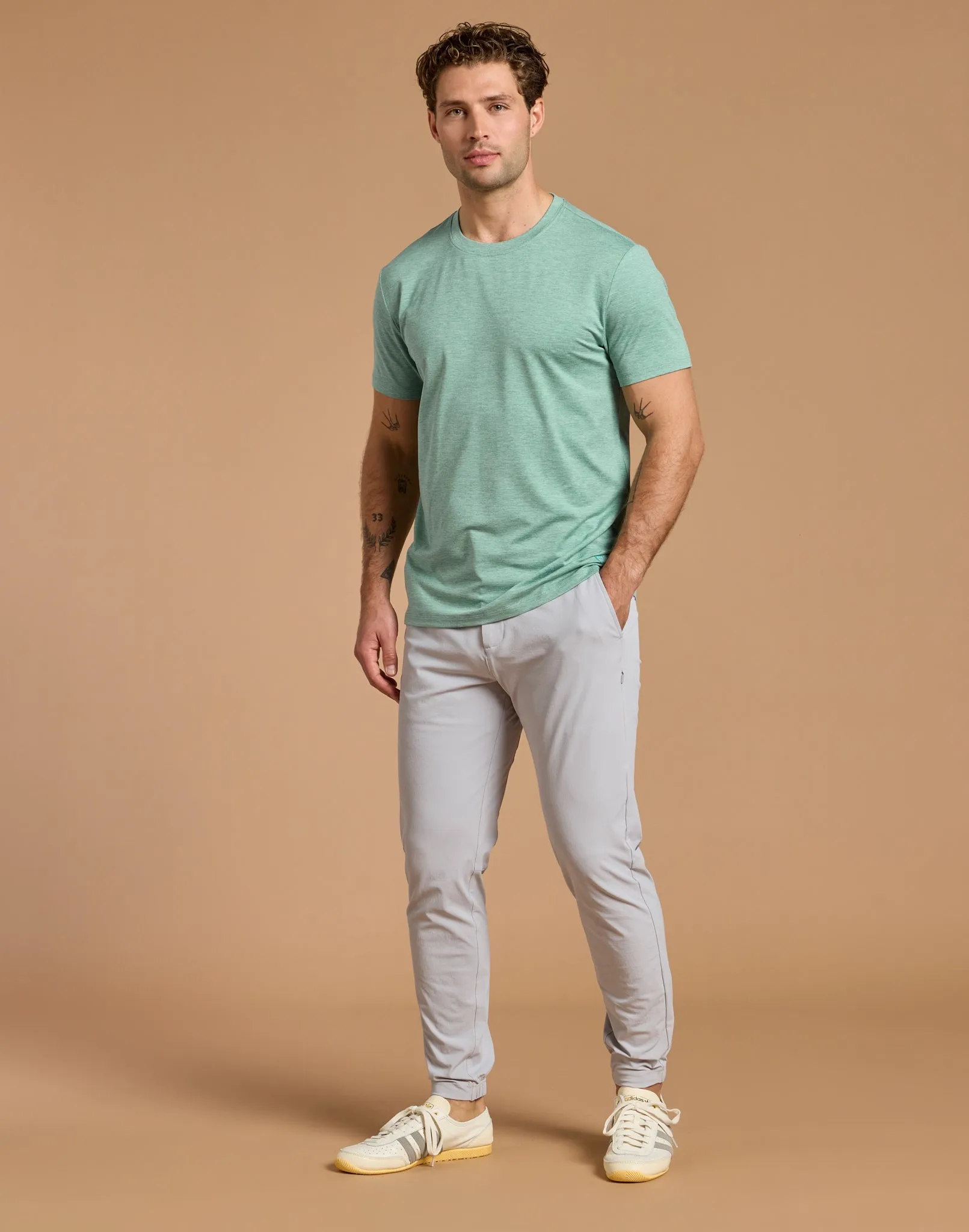 Game Changer Pants in Stone Grey sold by Gym+Coffee product image thumbnail 2