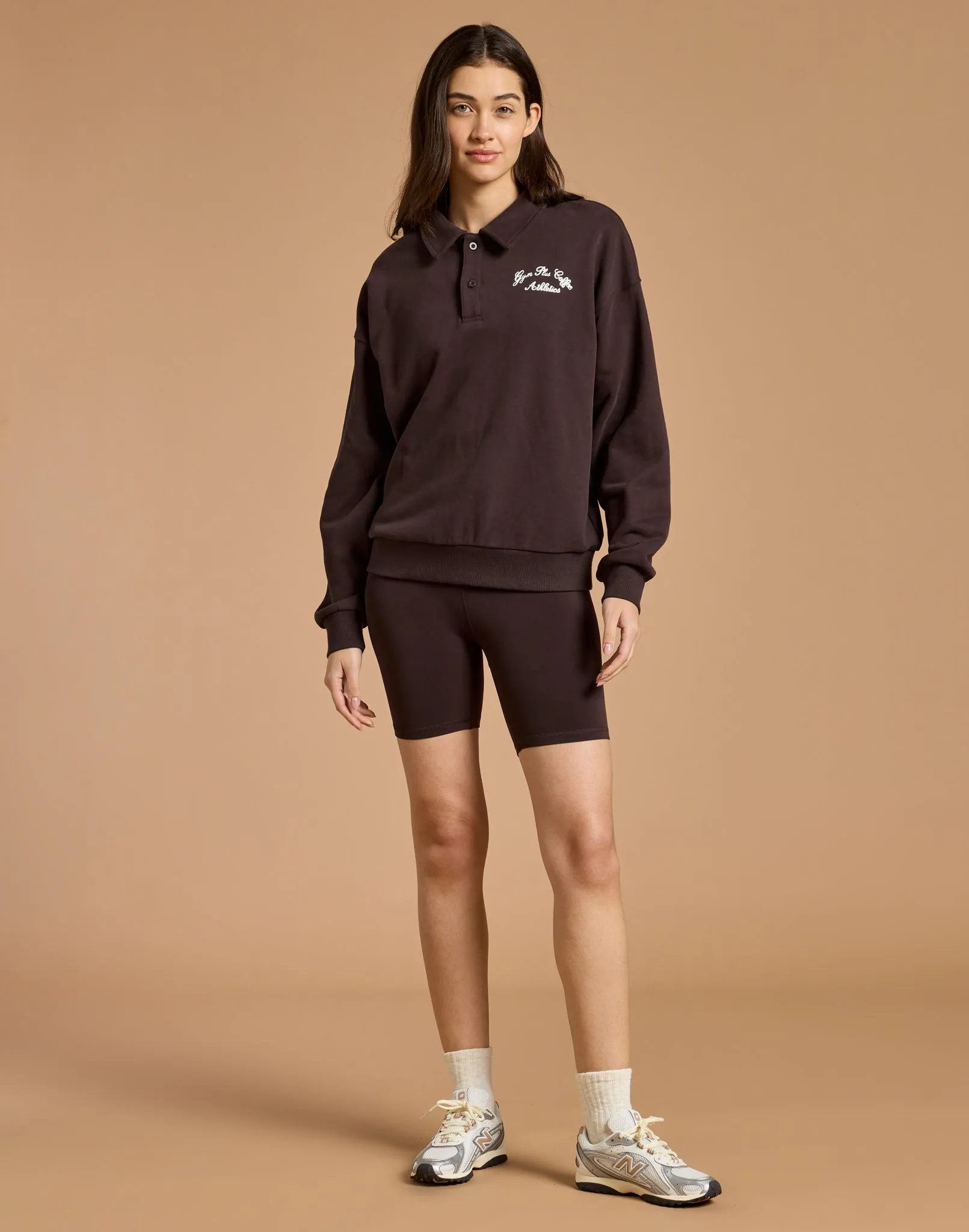 Daily Collared Sweatshirt in Mocha Bean sold by Gym+Coffee product image thumbnail 4