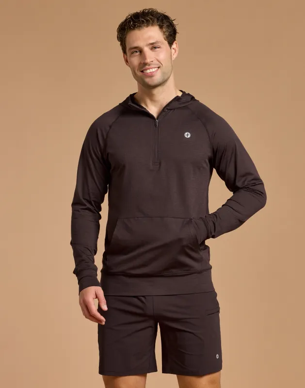 Relaxed Hoodie in Mocha Bean Marl made by Gym+Coffee
