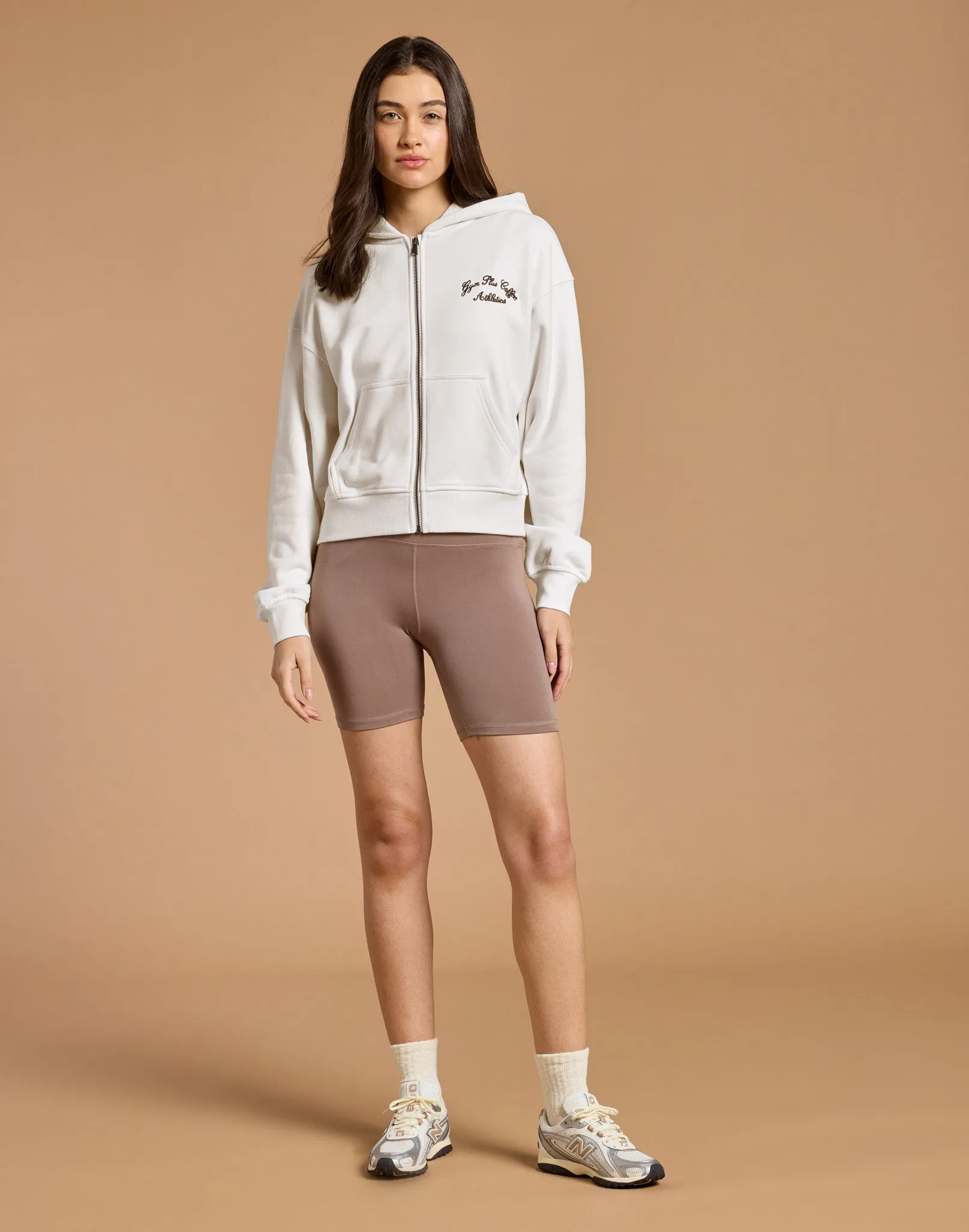 Daily Zip Hoodie in Warm White sold by Gym+Coffee product image thumbnail 3