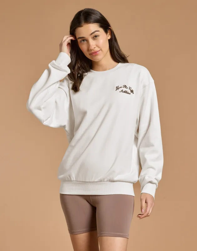 Daily Relaxed Fit Crew in Warm White made by Gym+Coffee