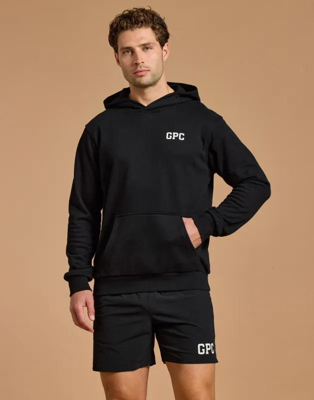 GPC Train Hoodie in Black made by Gym+Coffee