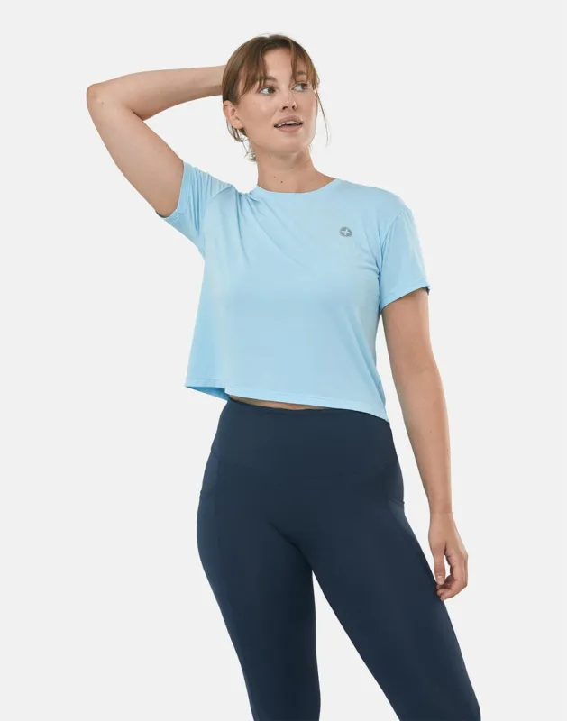 Crucial Tee in Ice Blue sold by Gym+Coffee