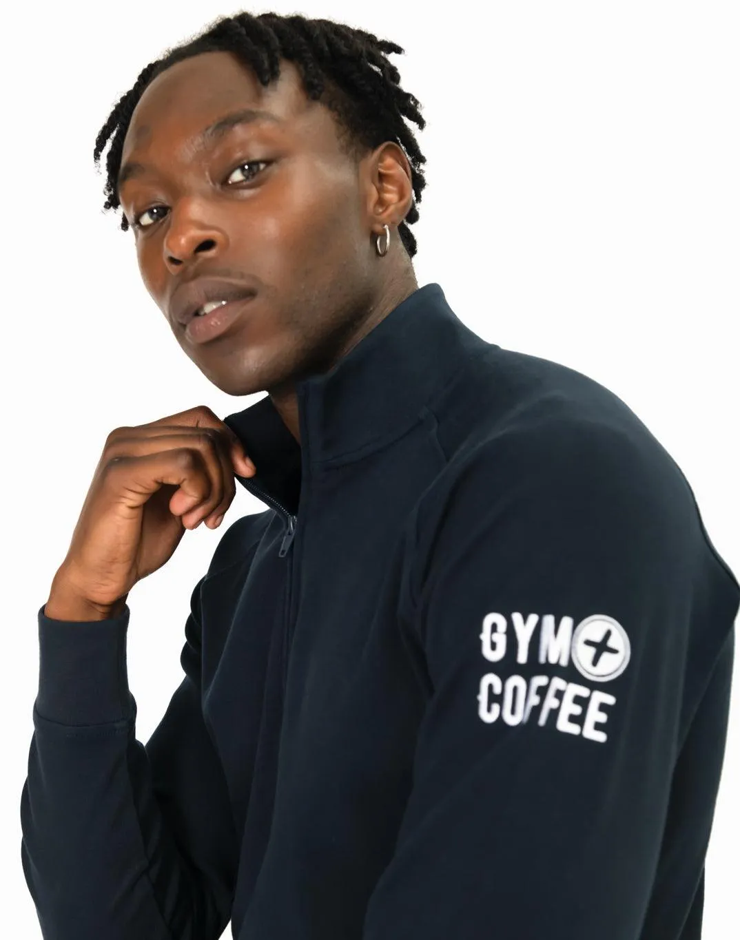Chill Half Zip in Obsidian sold by Gym+Coffee