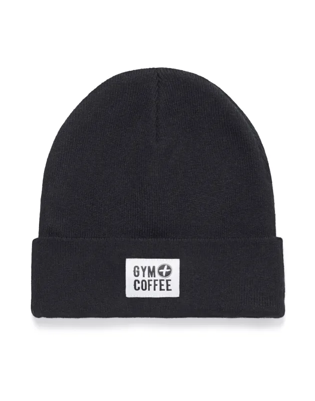 Knit Beanie in Black sold by Gym+Coffee