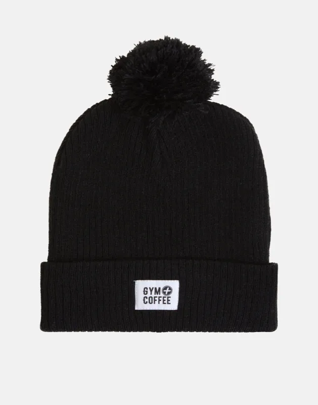 Jet Black Bobble Beanie sold by Gym+Coffee