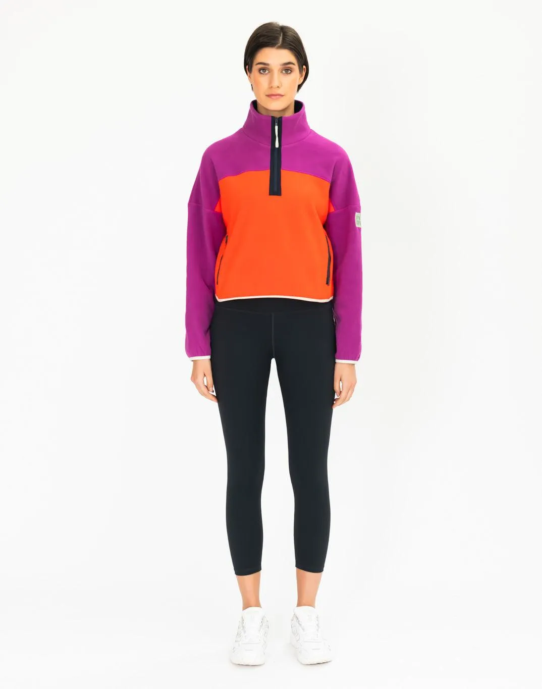 Half Zip Crop Polar Fleece in Very Berry sold by Gym+Coffee product image thumbnail 5