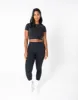 Aurora Crop Tee in Black sold by Gym+Coffee