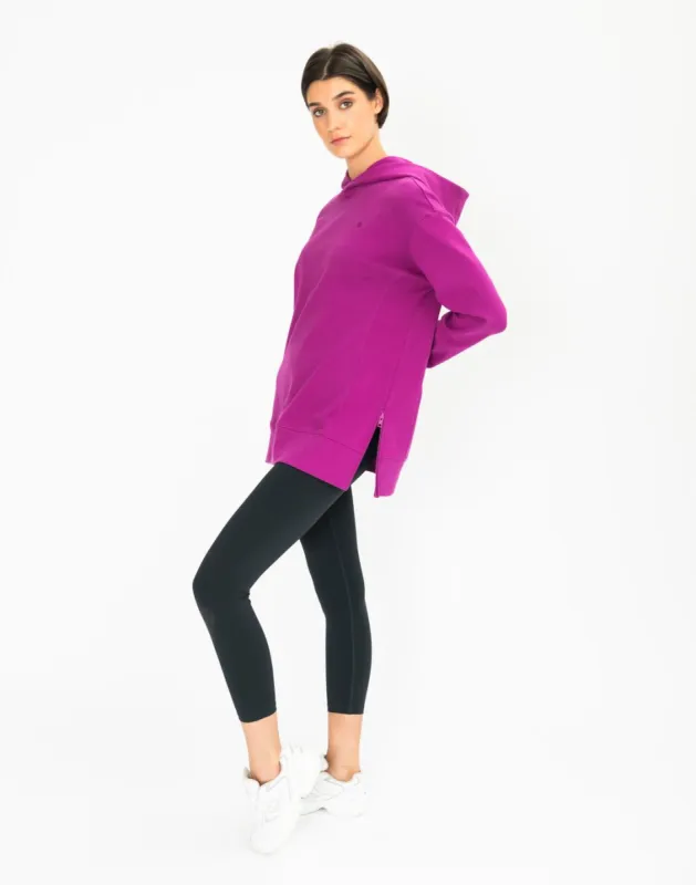 Chill Longline Hoodie in Very Berry sold by Gym+Coffee