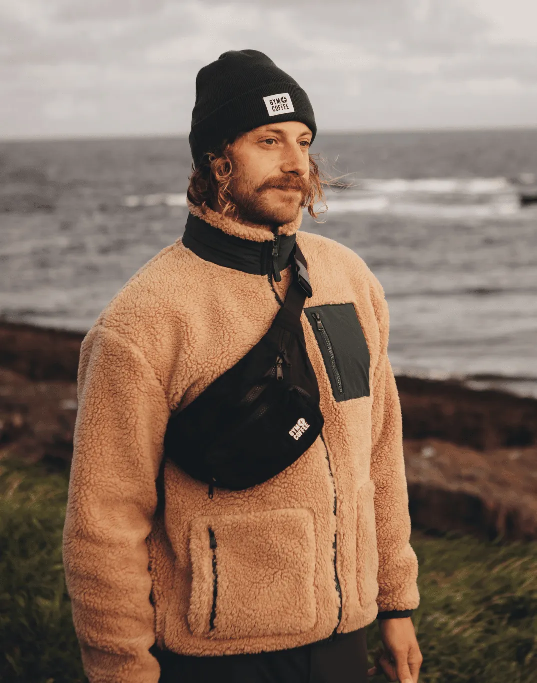 Industry Fleece Jacket in Sandstone sold by Gym+Coffee product image thumbnail 2