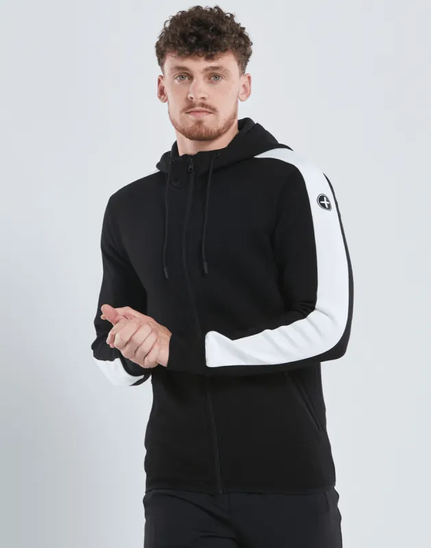 Mens Striker Plus Hoodie in Black made by Gym+Coffee