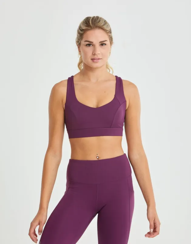 All-In Bra in Sangria sold by Gym+Coffee
