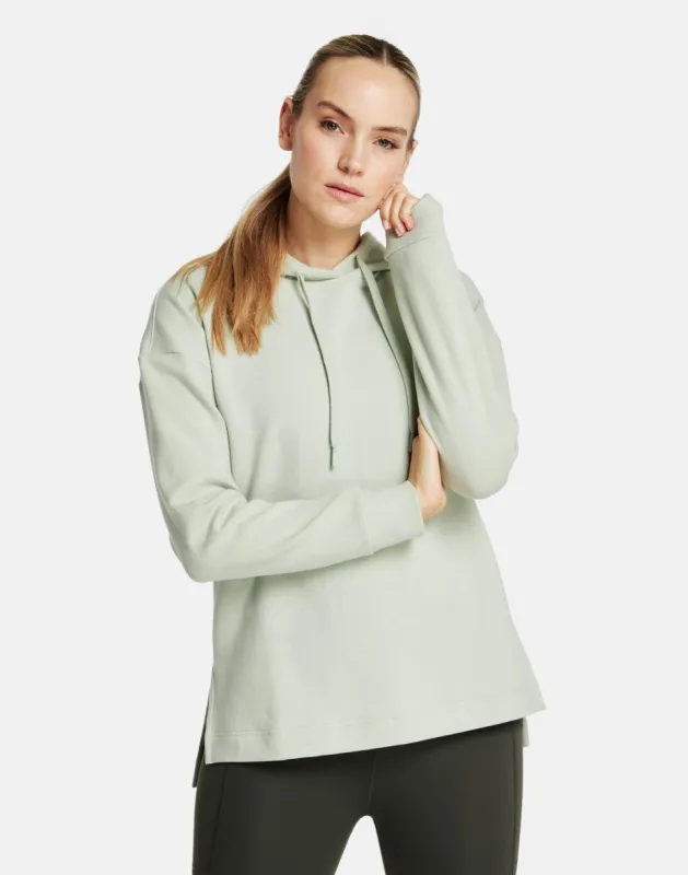 Longline Pullover Hoodie in Light Slate sold by Gym+Coffee