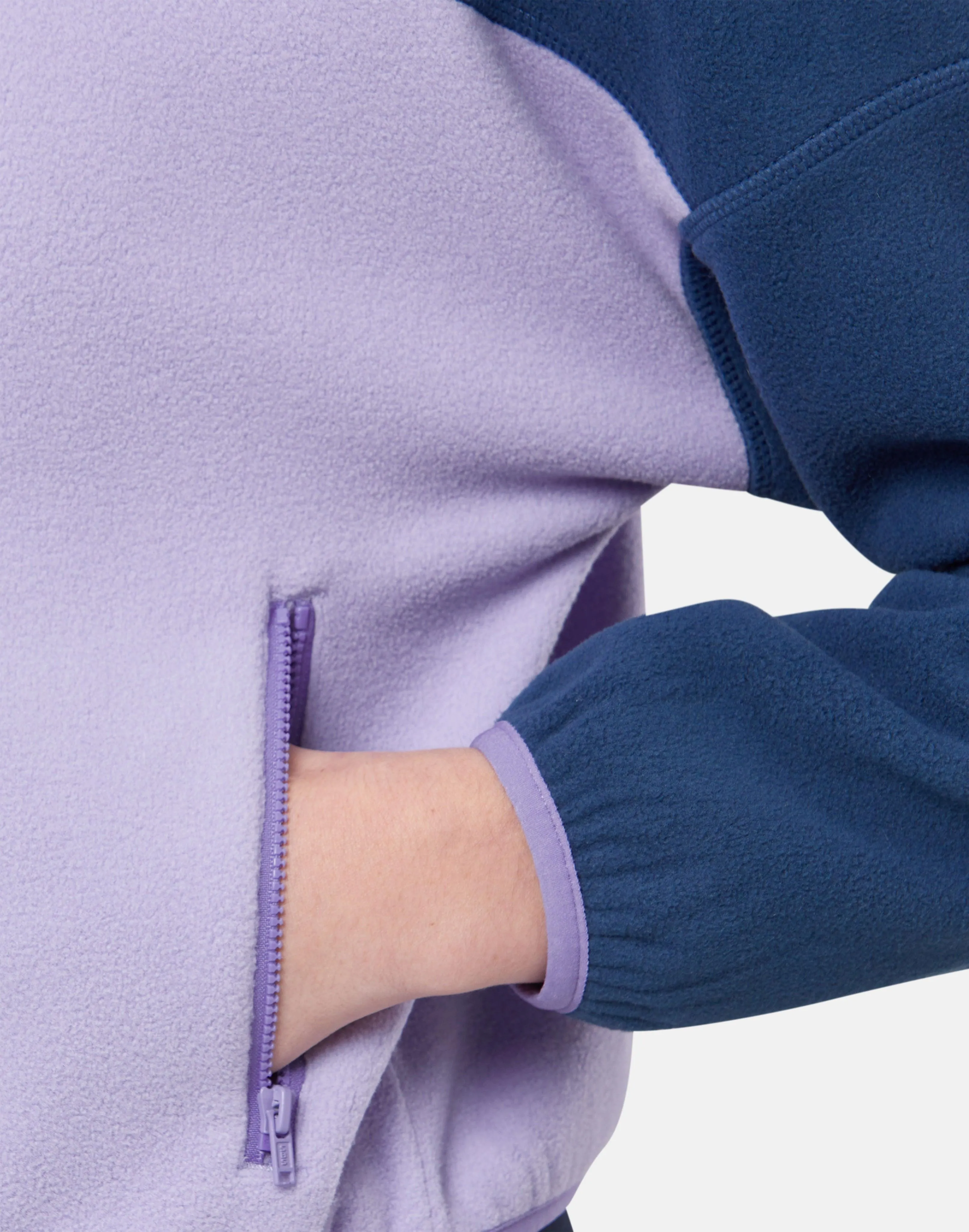 Half Zip Crop Polar Fleece in Lilac sold by Gym+Coffee product image thumbnail 5